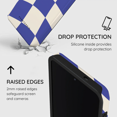 Azure Checkmate - Samsung Galaxy S26 Plus Case