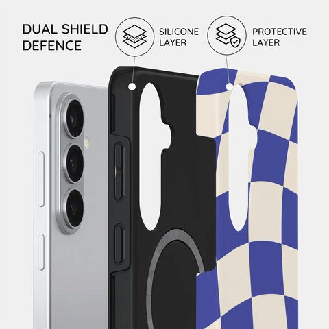 Azure Checkmate - Samsung Galaxy S26 Plus Case
