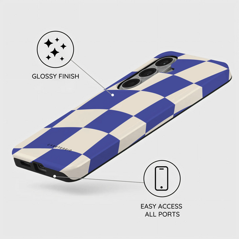 Azure Checkmate - Samsung Galaxy S26 Plus Case