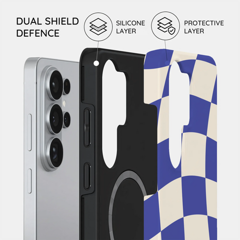 Azure Checkmate - Samsung Galaxy S26 Ultra Case