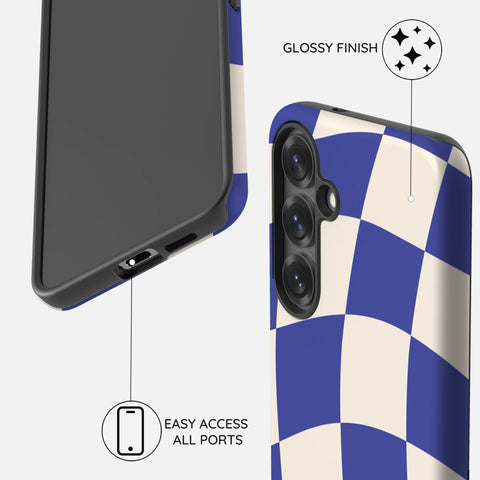 Azure Checkmate - Samsung Galaxy S24 Case