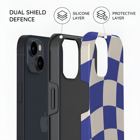 Azure Checkmate - iPhone 15 Case