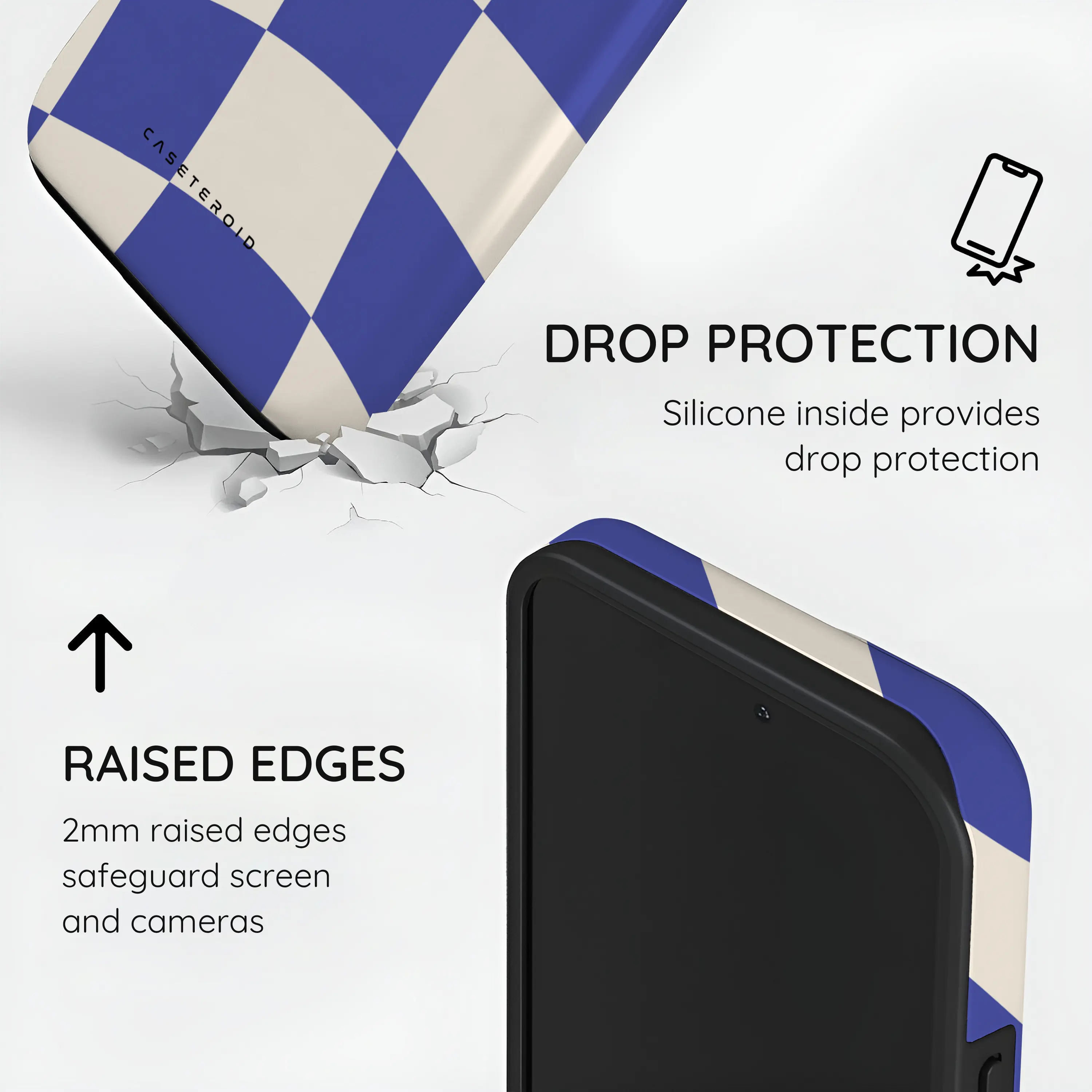 Azure Checkmate - iPhone 15 Case