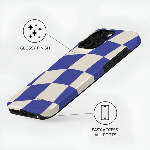 Azure Checkmate - iPhone 15 Pro Max Case