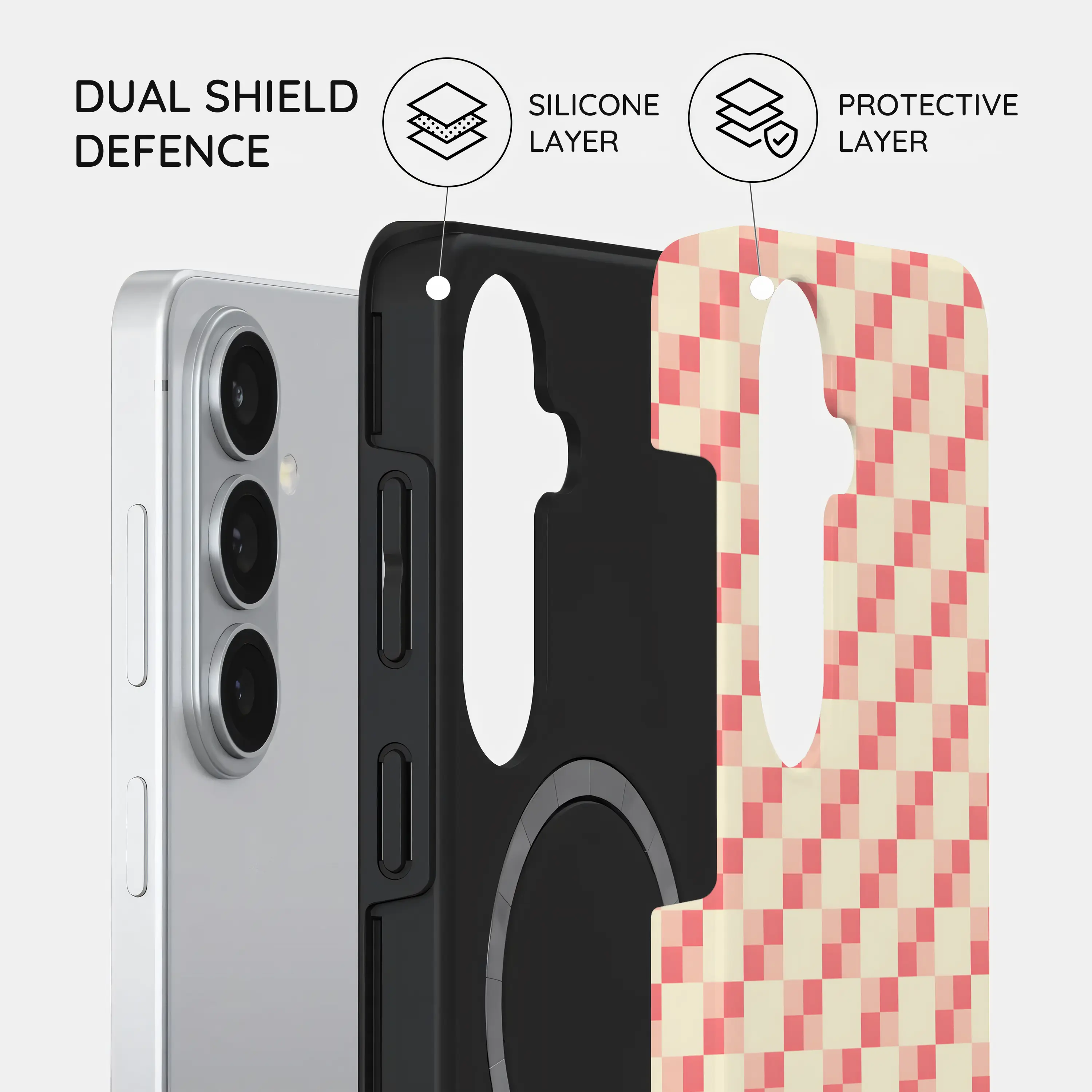 Blush Grid - Samsung Galaxy S26 Case