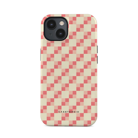 Blush Grid - iPhone 15 Plus Case