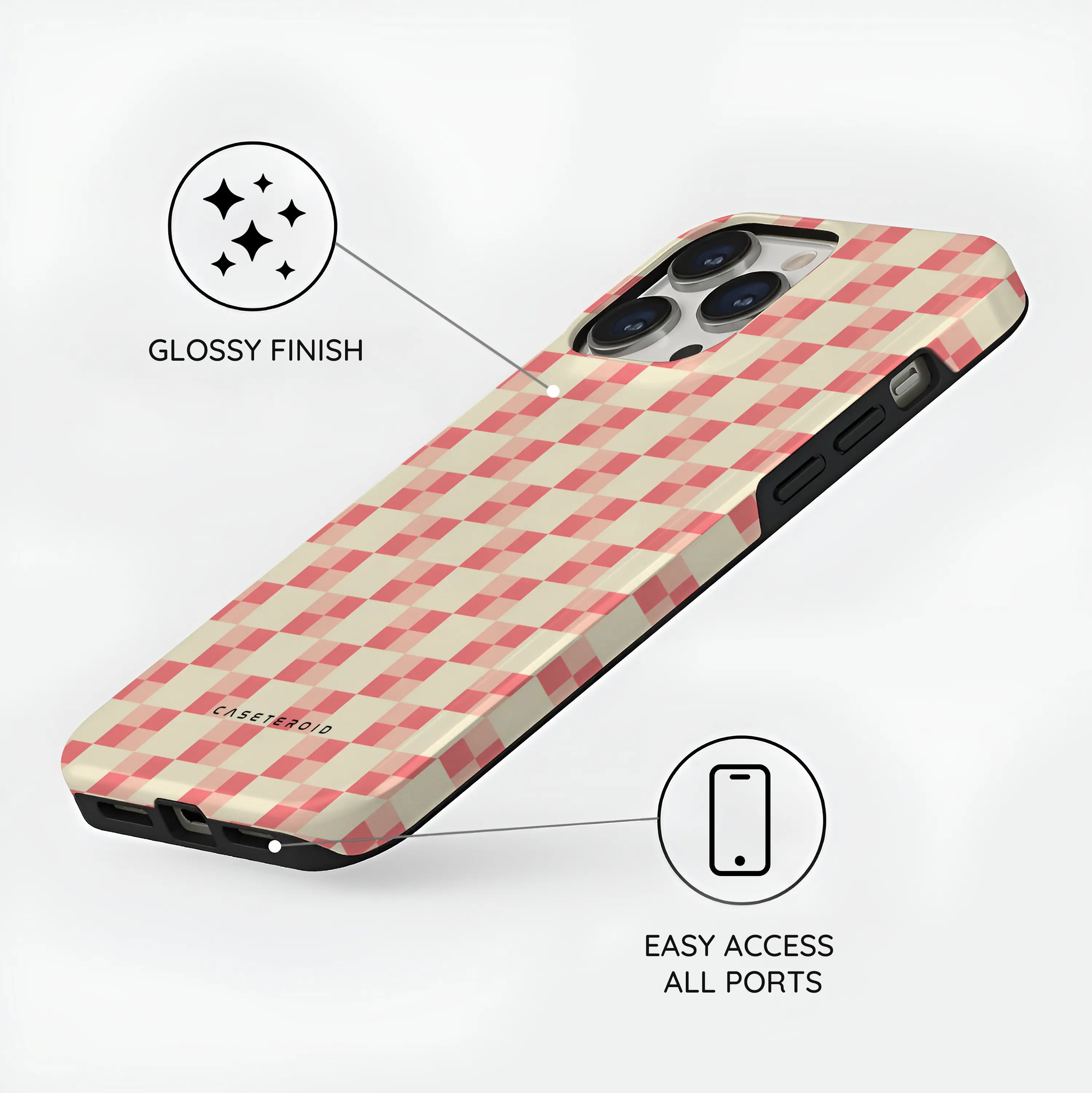Blush Grid - iPhone 13 Pro Case