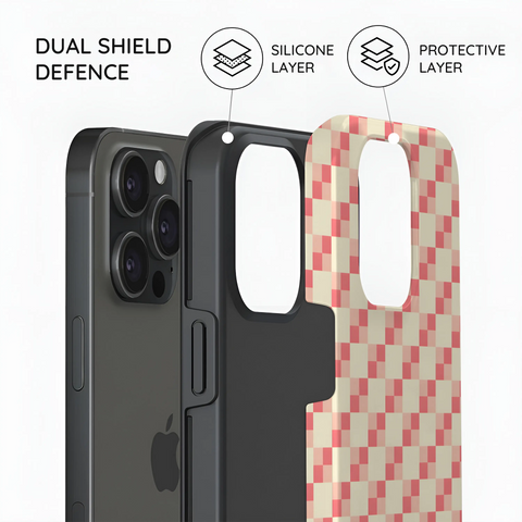 Blush Grid - iPhone 15 Pro Case