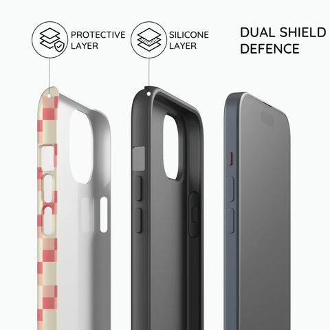 Blush Grid - iPhone 15 Case