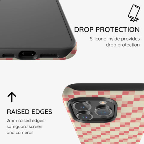 Blush Grid - iPhone 15 Pro Case