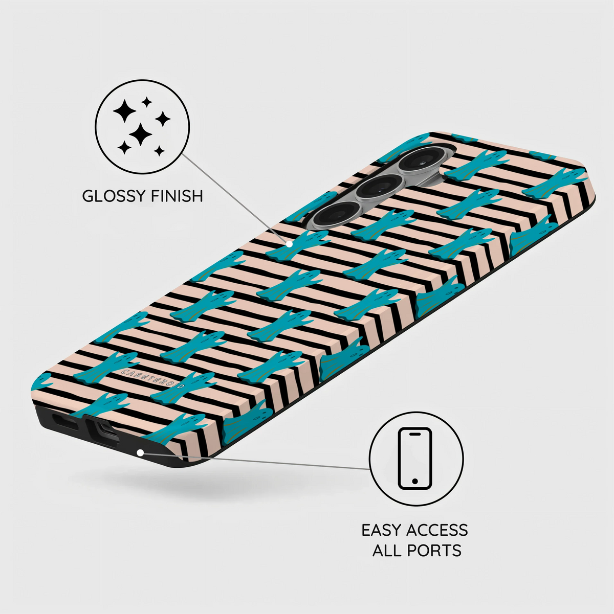 Boo Stripes - Samsung Galaxy S26 Case