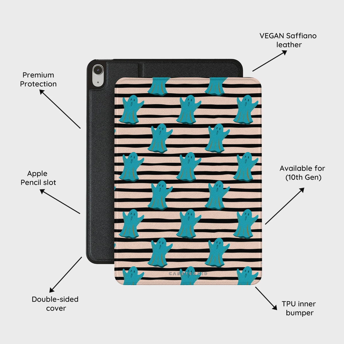 Boo Stripes - iPad 10.9 (10th Gen) Case