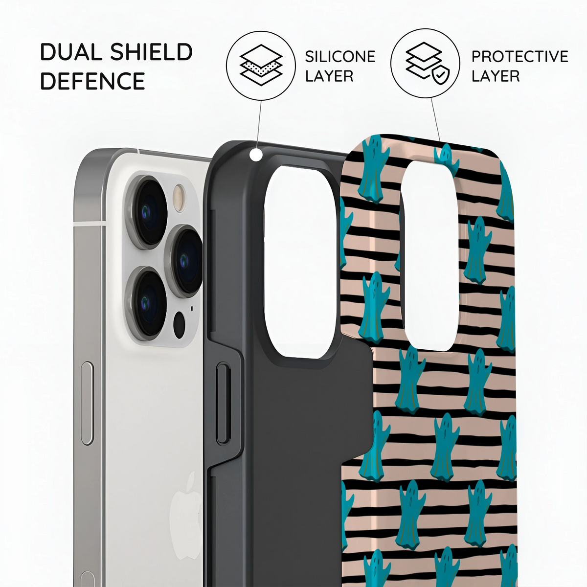 Boo Stripes - iPhone 13 Pro Case