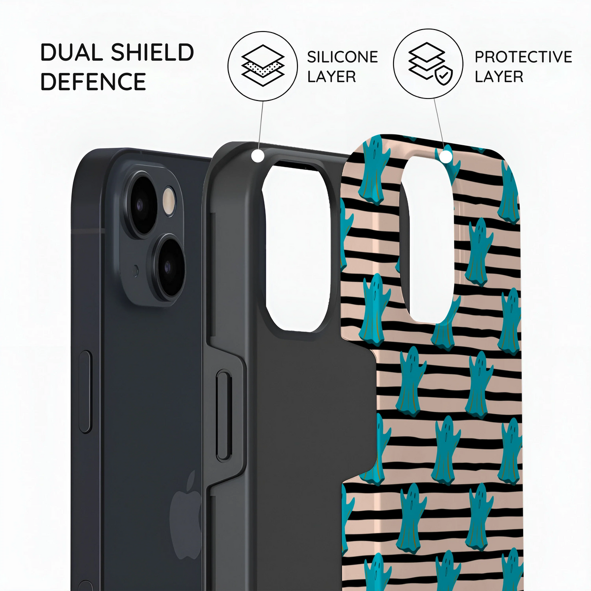 Boo Stripes - iPhone 14 Plus Case