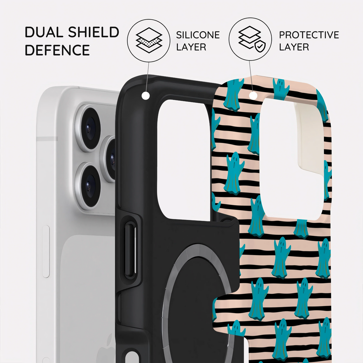 Boo Stripes - iPhone 18 Pro Case