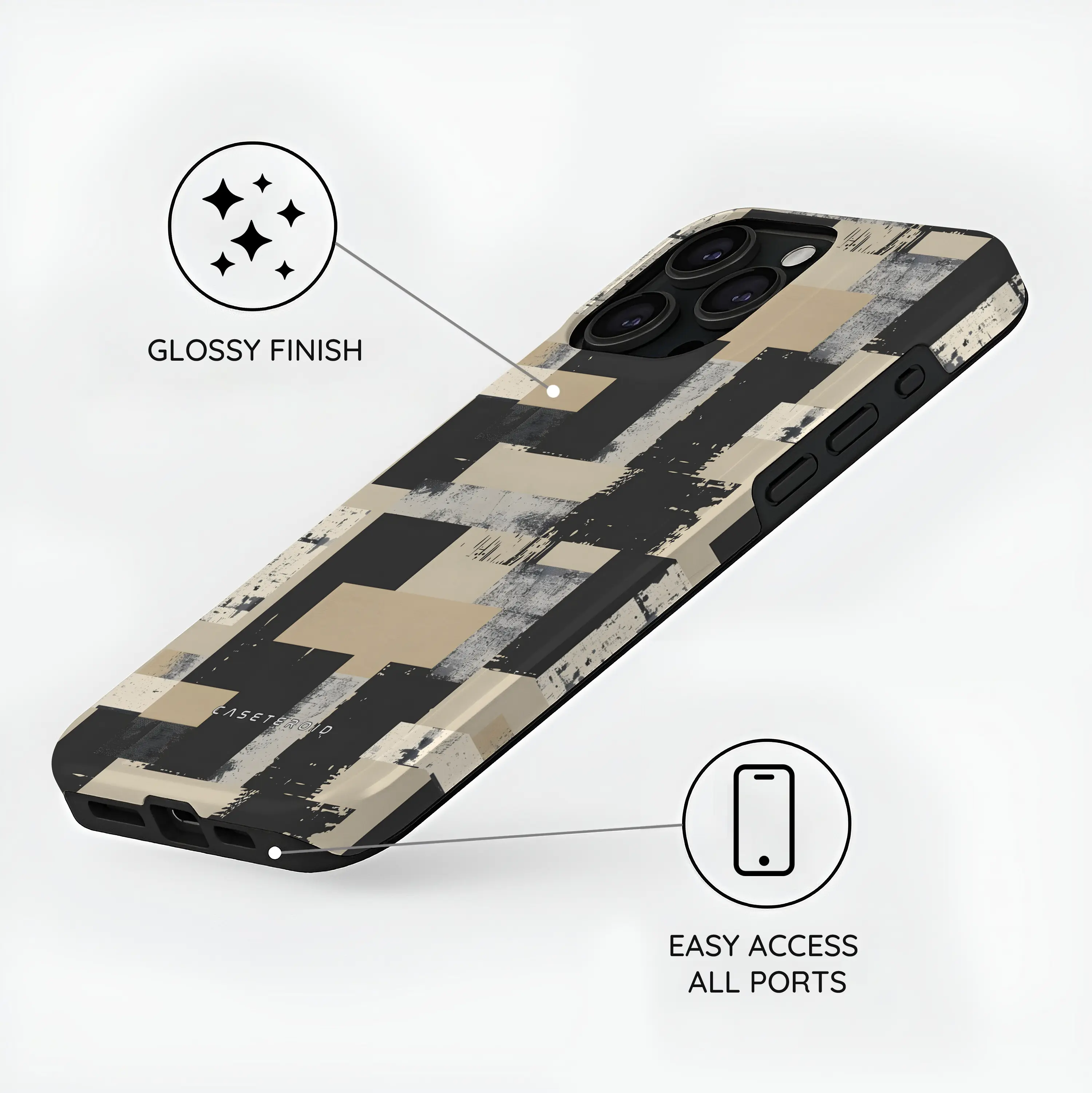 Brutal Geometry - iPhone 15 Pro Case