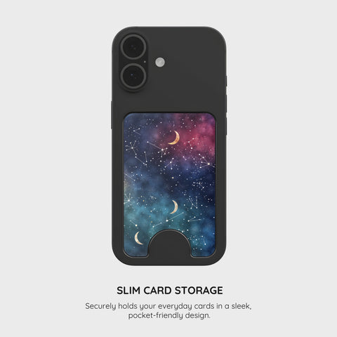 Cosmic Moonlit Pattern - Magnetic Wallet & Stand
