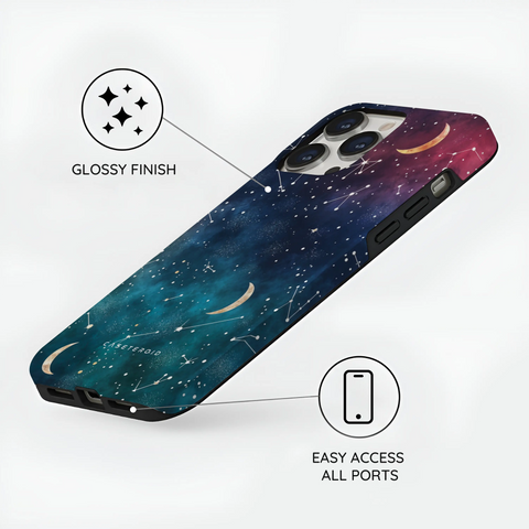 Cosmic Moonlit Pattern - iPhone 13 Pro Case