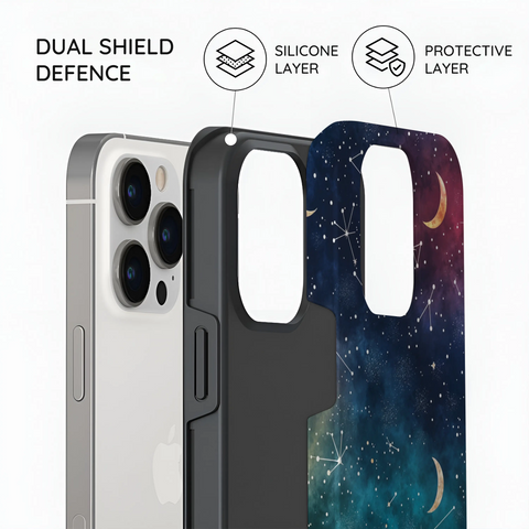 Cosmic Moonlit Pattern - iPhone 14 Pro Case
