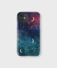 iPhone Tough Case - Cosmic Moonlit Pattern