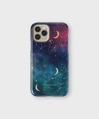 iPhone Tough Case - Cosmic Moonlit Pattern