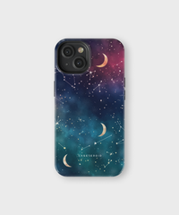 iPhone Tough Case - Cosmic Moonlit Pattern