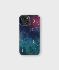 iPhone Tough Case - Cosmic Moonlit Pattern