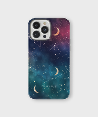 iPhone Tough Case - Cosmic Moonlit Pattern