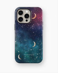 iPhone Tough Case - Cosmic Moonlit Pattern