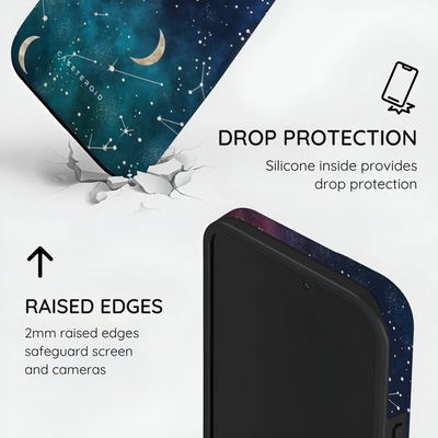 Cosmic Moonlit Pattern - iPhone 15 Case