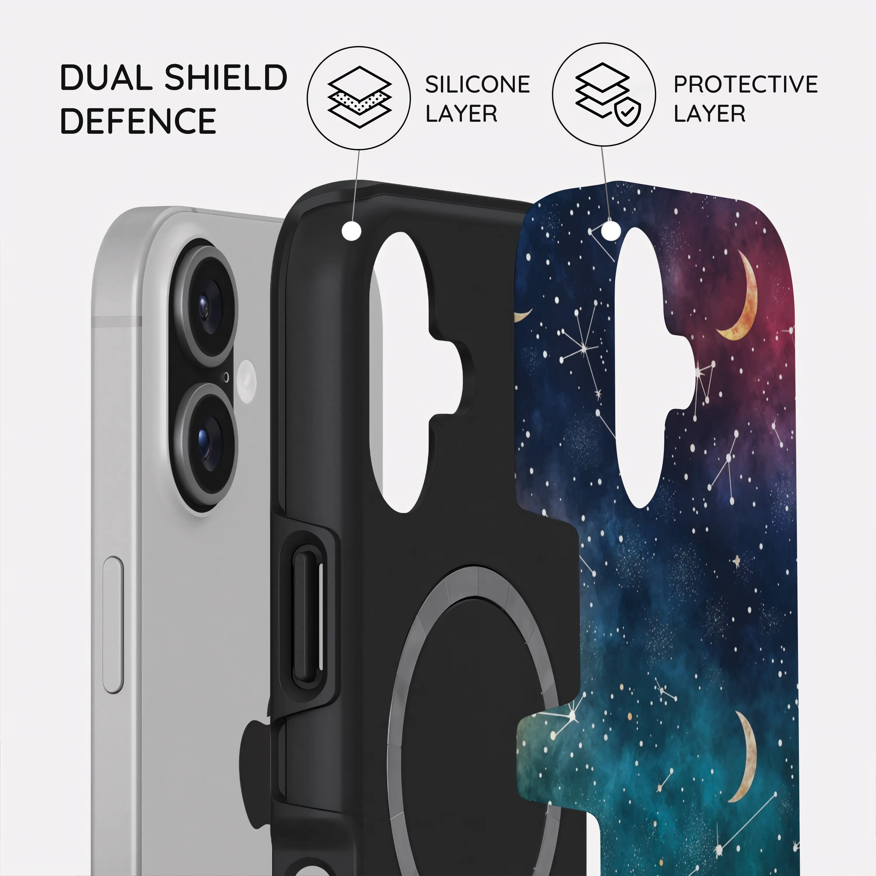Cosmic Moonlit Pattern - iPhone 17 Case