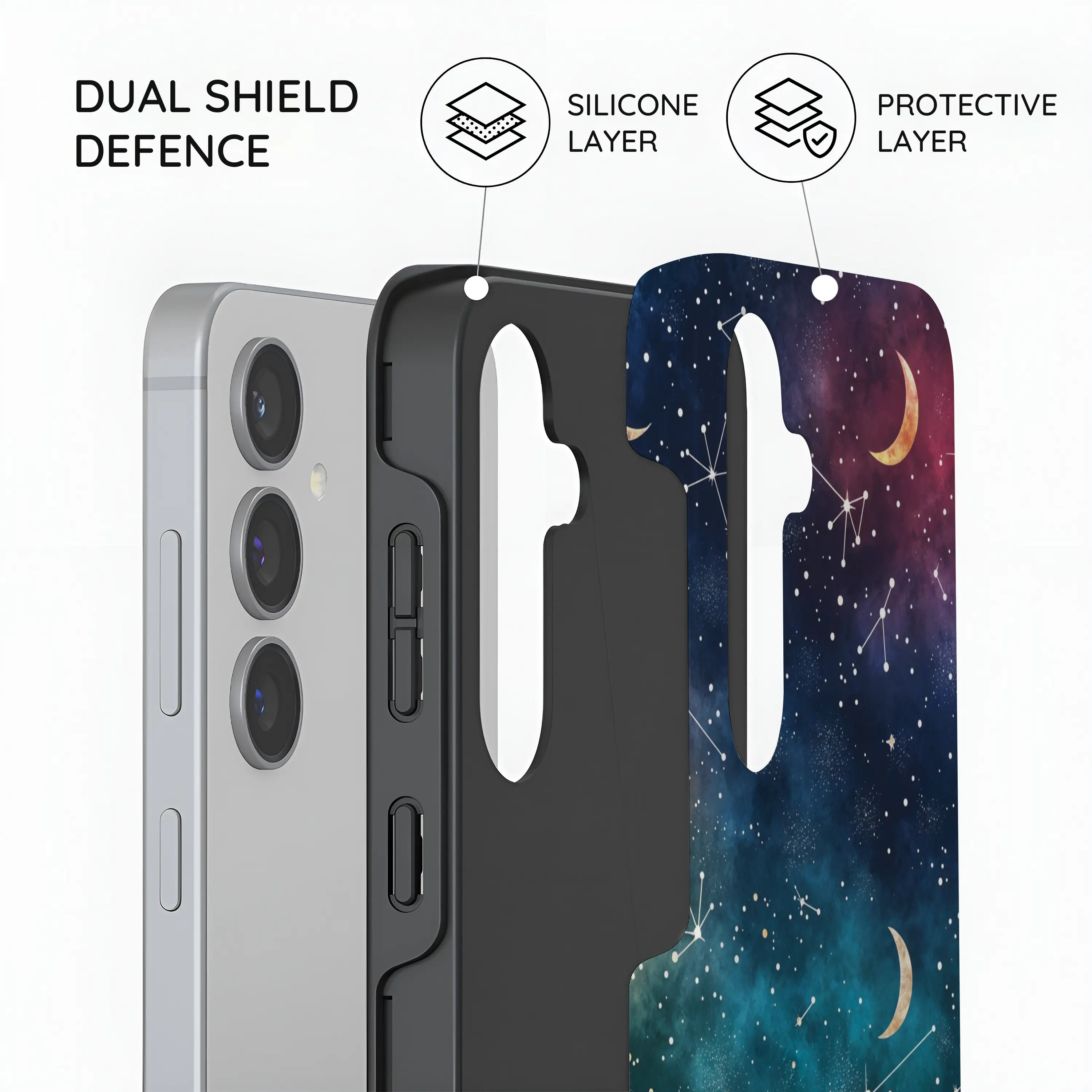 Cosmic Moonlit Pattern - Samsung Galaxy S24 Plus Case