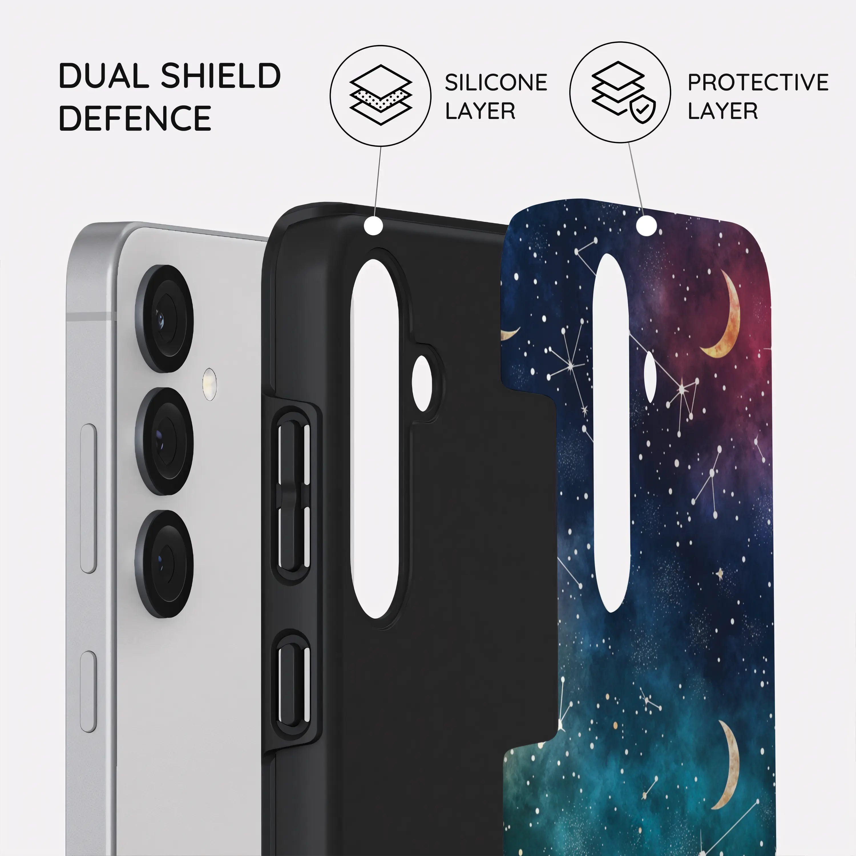 Cosmic Moonlit Pattern - Samsung Galaxy S25 Case