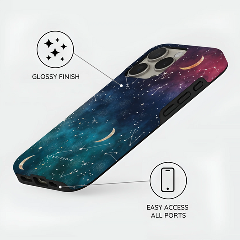 Cosmic Moonlit Pattern - iPhone 16 Pro Max Case