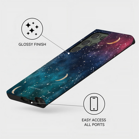 Cosmic Moonlit Pattern - Samsung Galaxy S23 Ultra Case
