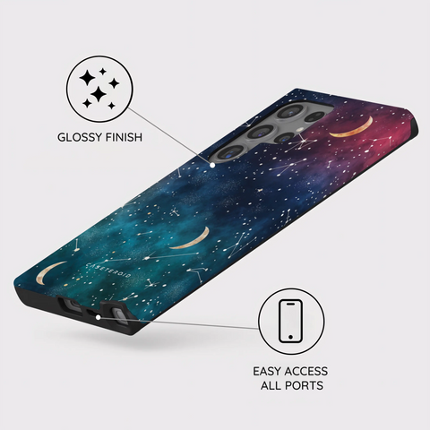 Cosmic Moonlit Pattern - Samsung Galaxy S24 Ultra Case