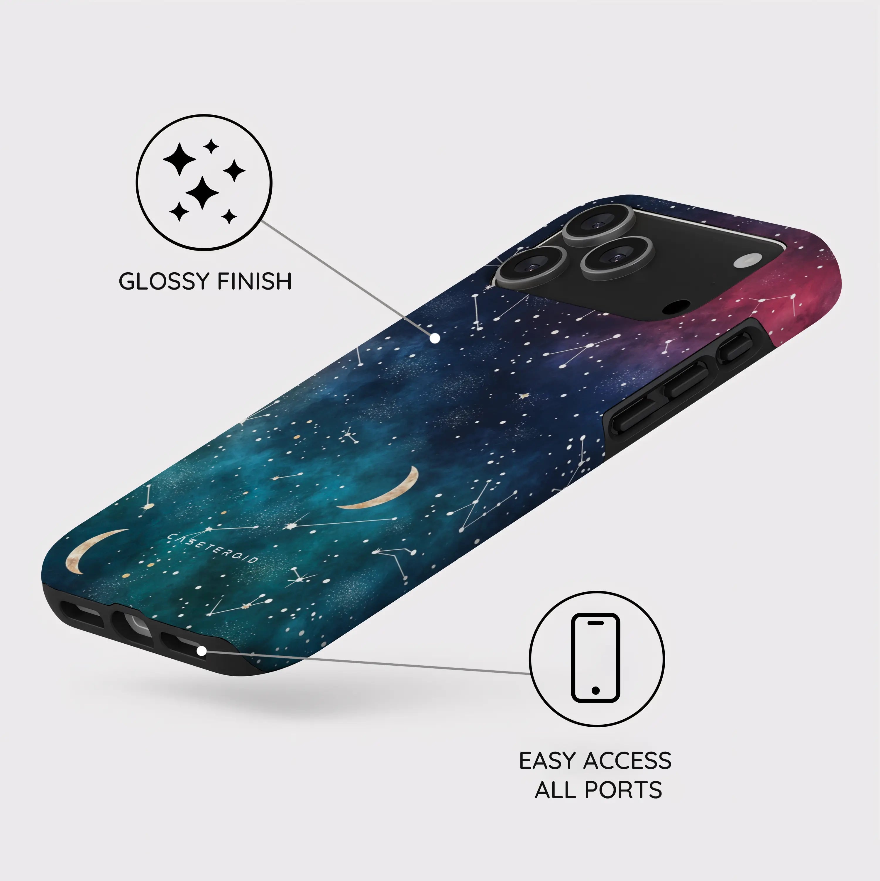 Cosmic Moonlit Pattern - iPhone 17 Pro Max Case