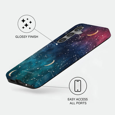 Cosmic Moonlit Pattern - Samsung Galaxy S24 Case