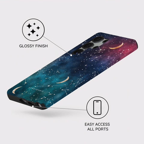 Cosmic Moonlit Pattern - Samsung Galaxy S25 Ultra Case