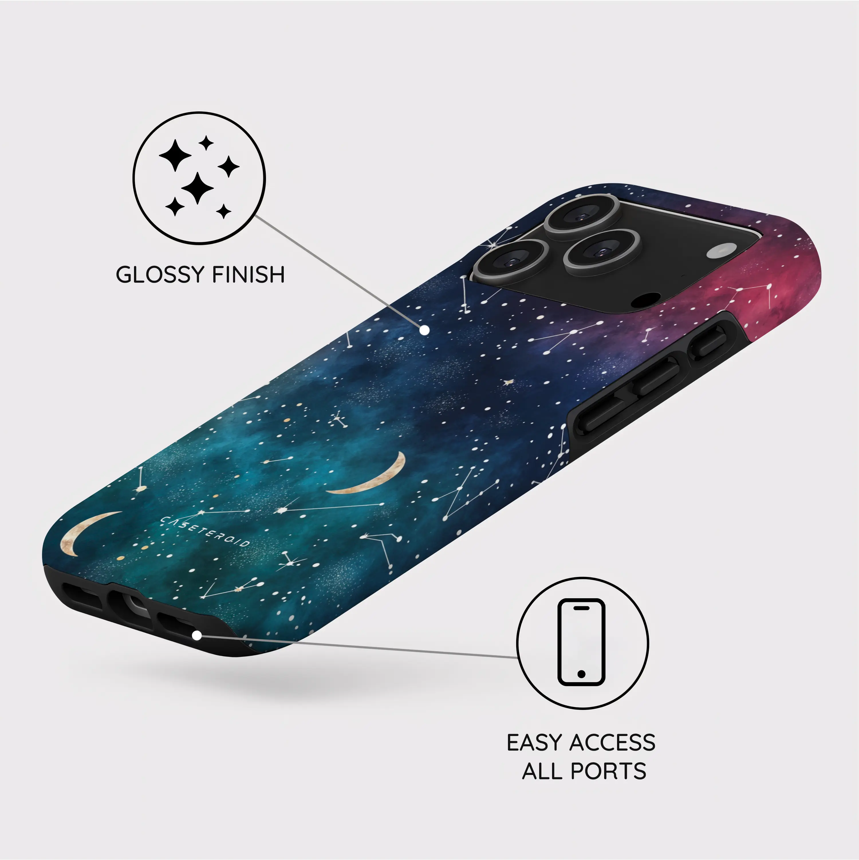 Cosmic Moonlit Pattern - iPhone 17 Pro Case