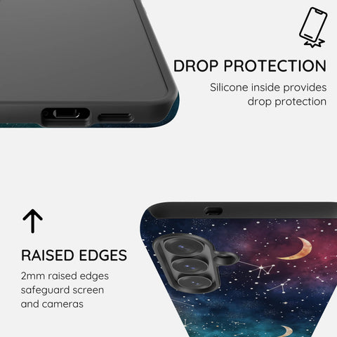 Cosmic Moonlit Pattern - Samsung Galaxy S23 Case