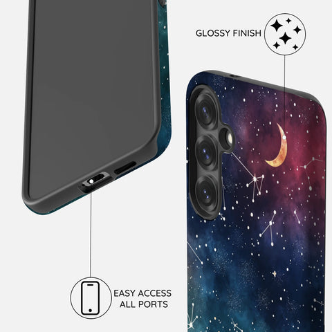 Cosmic Moonlit Pattern - Samsung Galaxy S23 Case