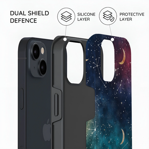 Cosmic Moonlit Pattern - iPhone 15 Plus Case