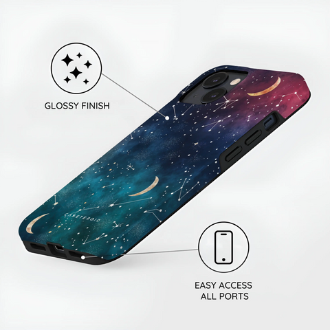 Cosmic Moonlit Pattern - iPhone 15 Plus Case