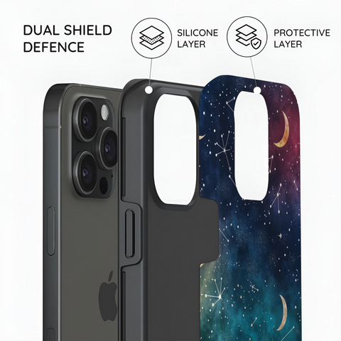 Cosmic Moonlit Pattern - iPhone 15 Pro Case