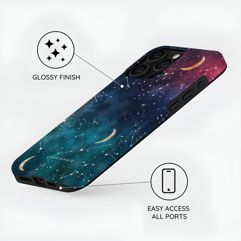 Cosmic Moonlit Pattern - iPhone 15 Pro Case