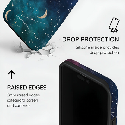 Cosmic Moonlit Pattern - iPhone 15 Pro Case