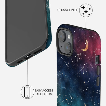 Cosmic Moonlit Pattern - iPhone 14 Plus Case