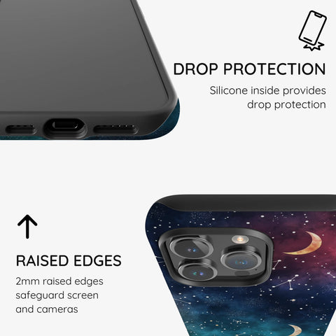 Cosmic Moonlit Pattern - iPhone 14 Pro Case