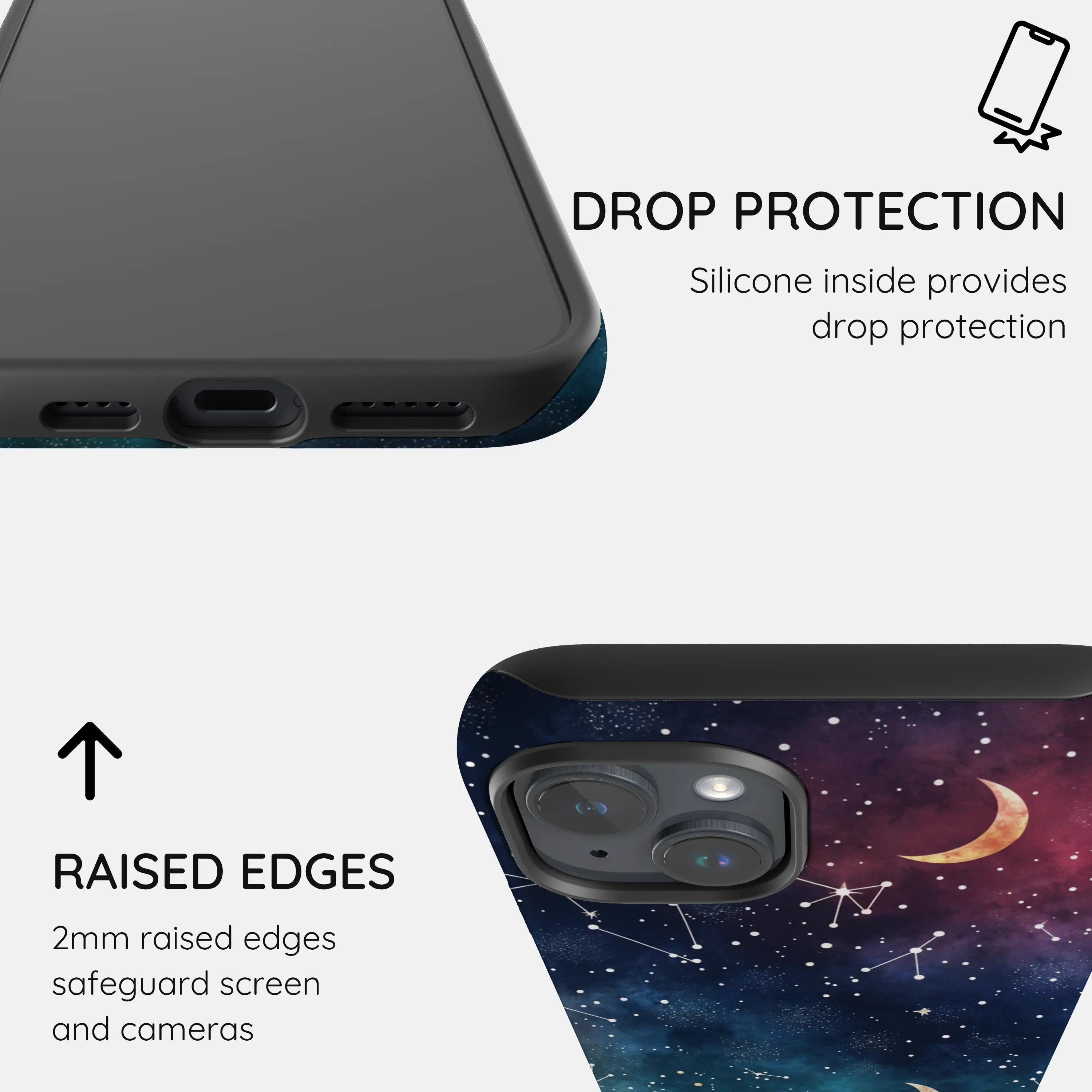 Cosmic Moonlit Pattern - iPhone 15 Plus Case